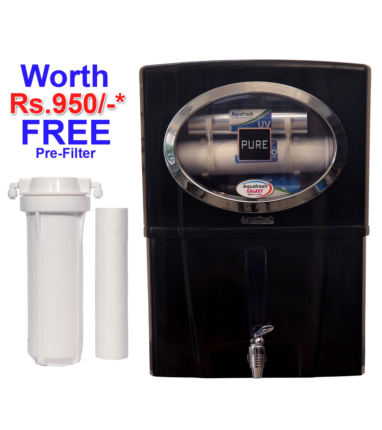 Aqua fresh Dolphin Ro (Wall-mount, Counter-top,10 - 12 litres - 6 Stage  purification) Blue RO Water Purifier